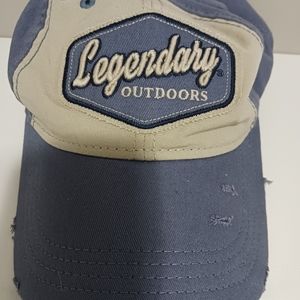 vintage legendary Outdoors Whitetail distressed baseball cap, baby blue,